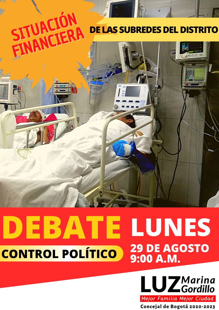 Invitación para el debate de control político el día lunes 29 de agosto de 2022 a las 9:00 a.m.