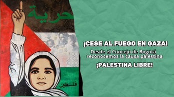 Bancada Colombia Humana - Unión Patriótica rinde homenaje al Pueblo Palestino en un acto histórico en el Concejo de Bogotá D.C.